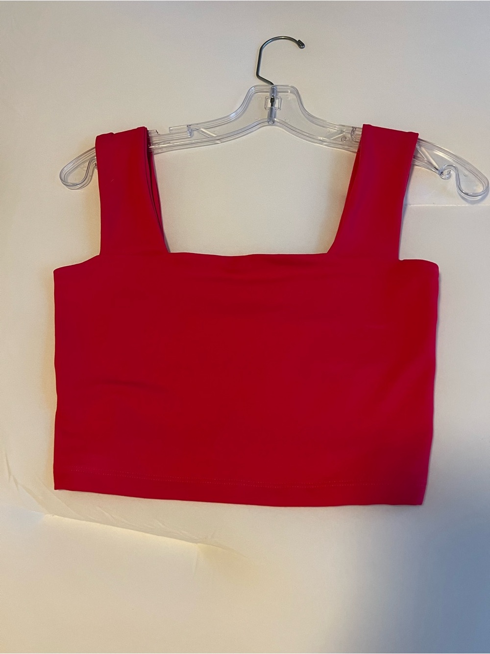 Susana Monaco Watermelon Square-Neck Crop Top